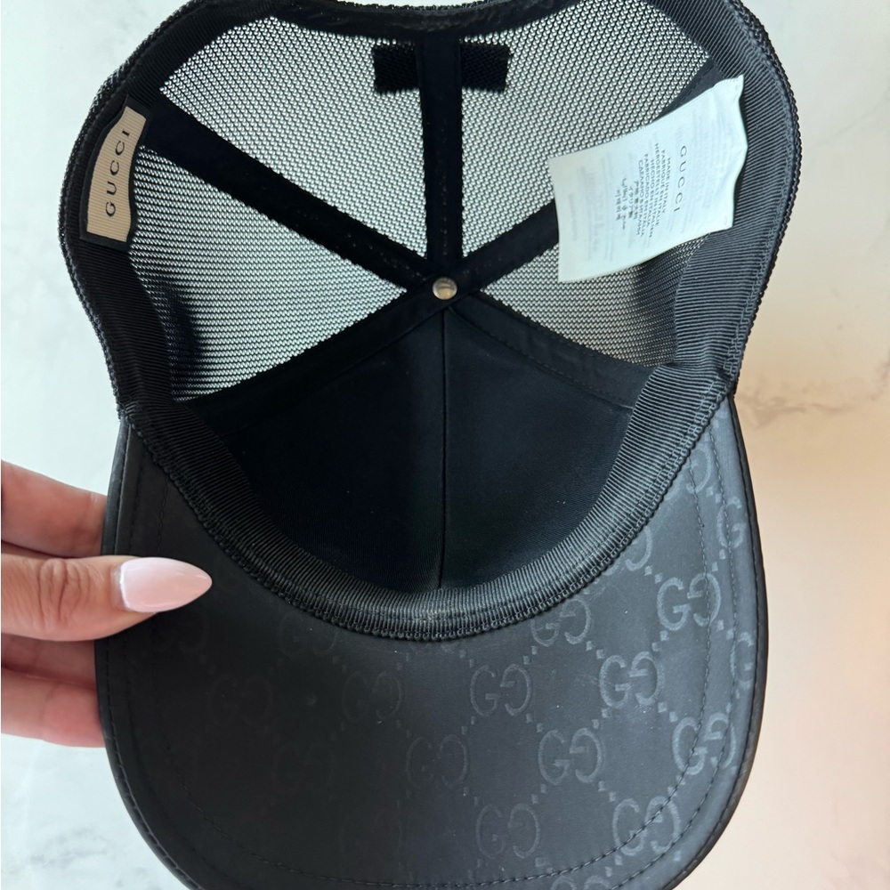 Gucci Black Nylon Baseball Hat Cap - image 3